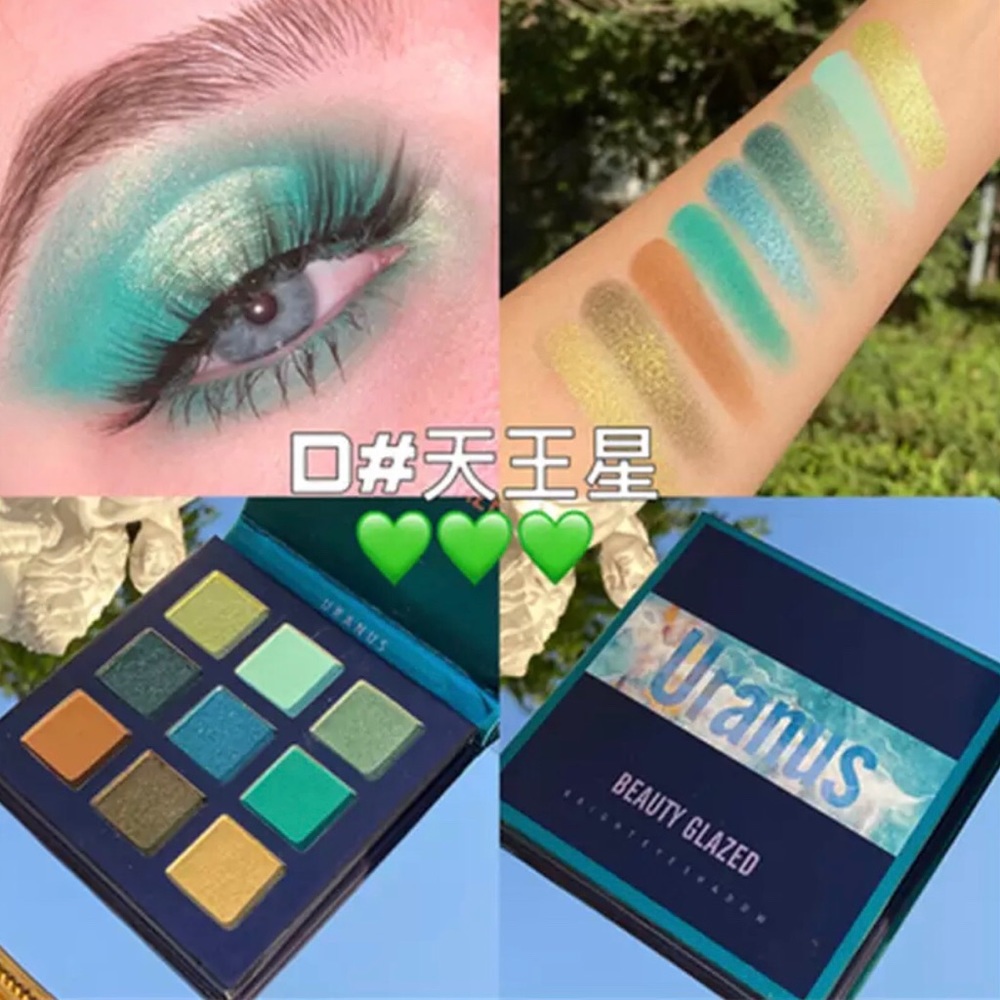 Eyeshadow palette shimmer glitter shiny holographic beauty eyes makeup neon